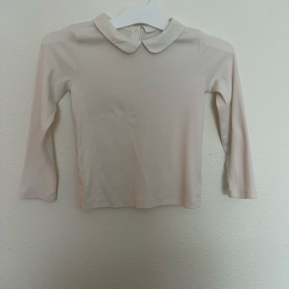 Gap KID'S LONG SLEEVE Ribbed SHIRT | CREAM 5 years